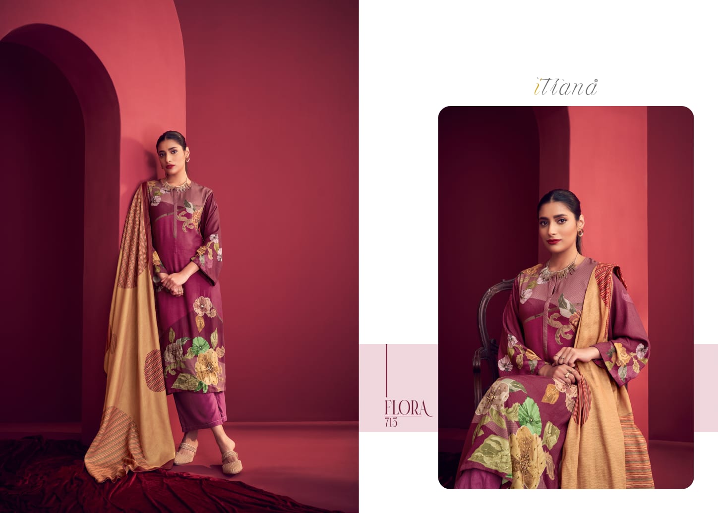 Itrana By Flora Printed Designer Salwar Suits Catalog